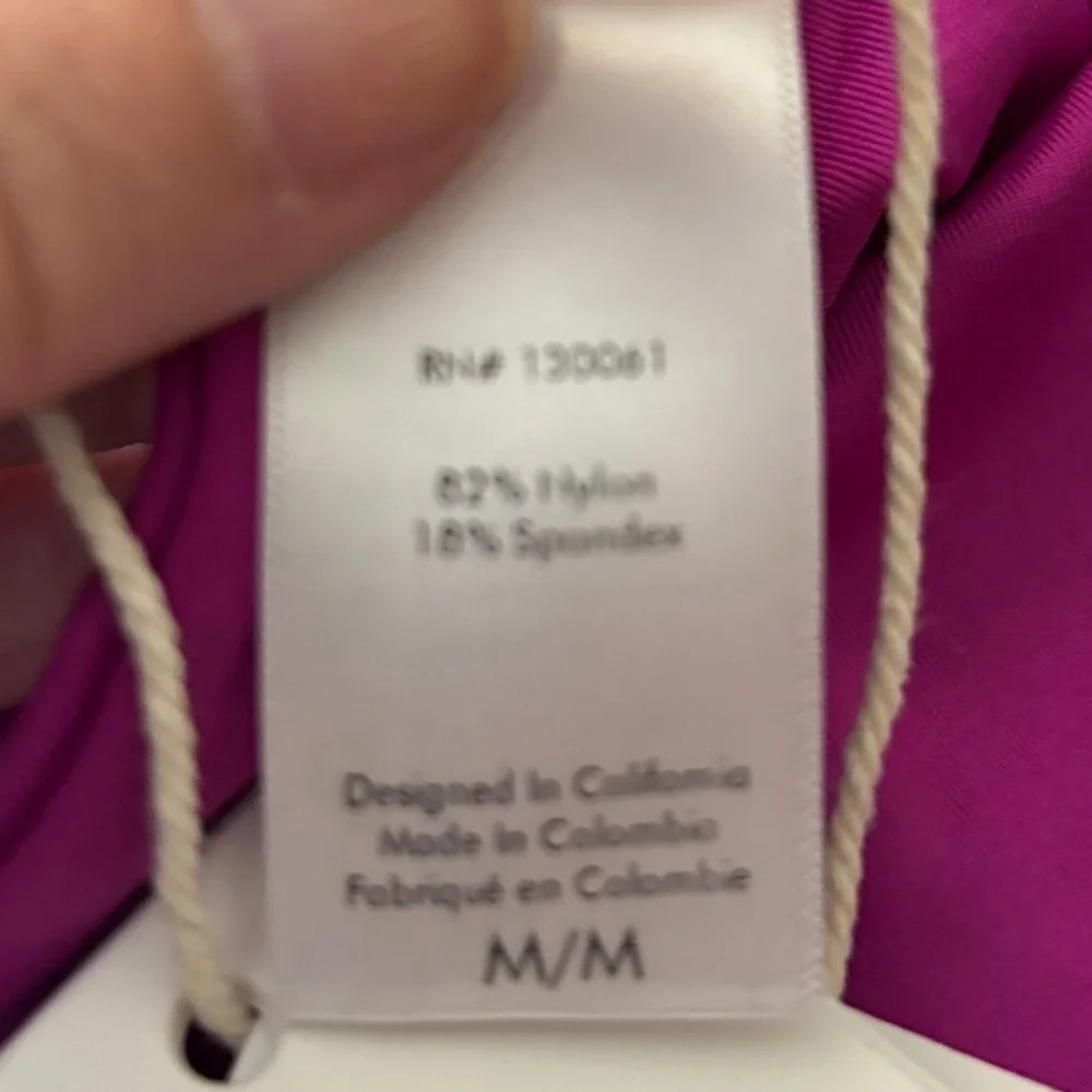 L*Space Rocky Bikini Bottom Wild Aster‎ Magenta Purple High Cut V-Front NWT M